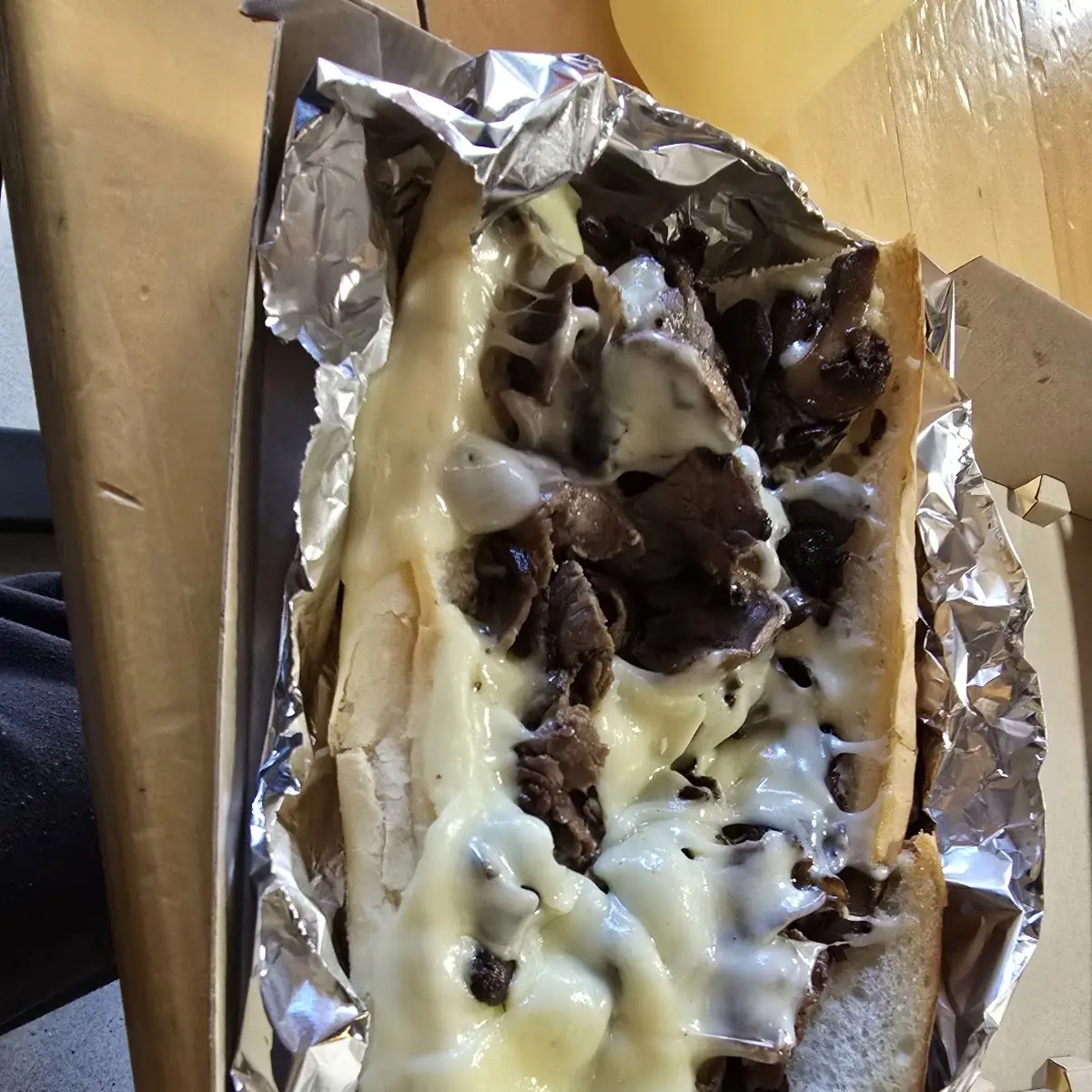 Cheese Steak with Mushrooms