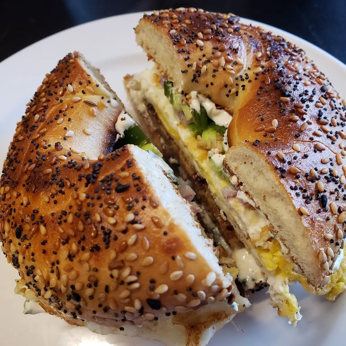 Bacon Sausage Egg Red O in Jalapeños