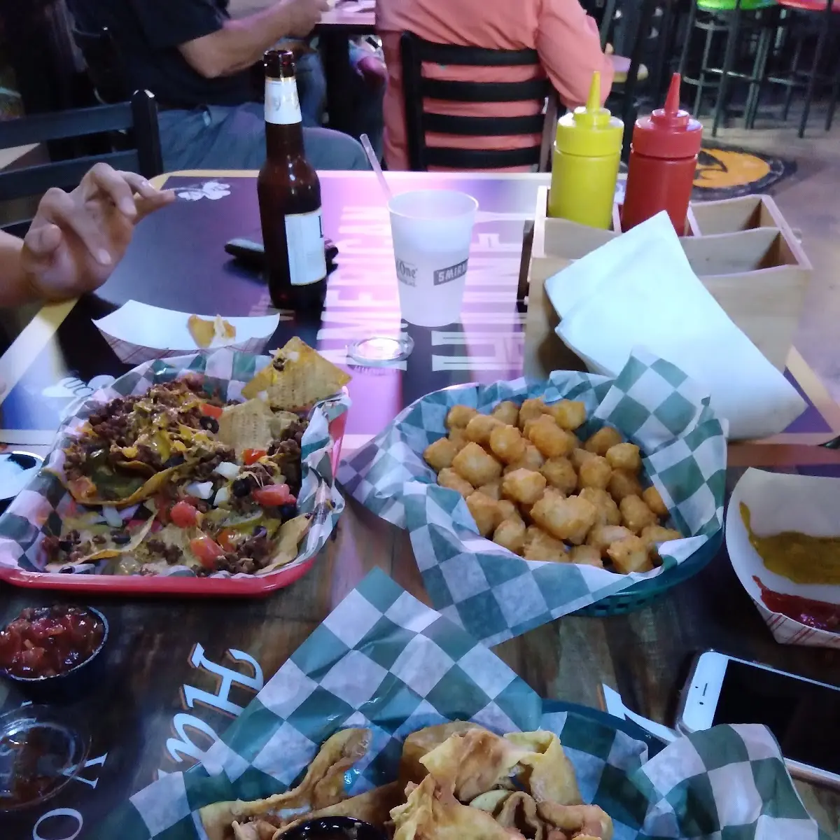 Tater Tots Nachos and Crab Rangoon