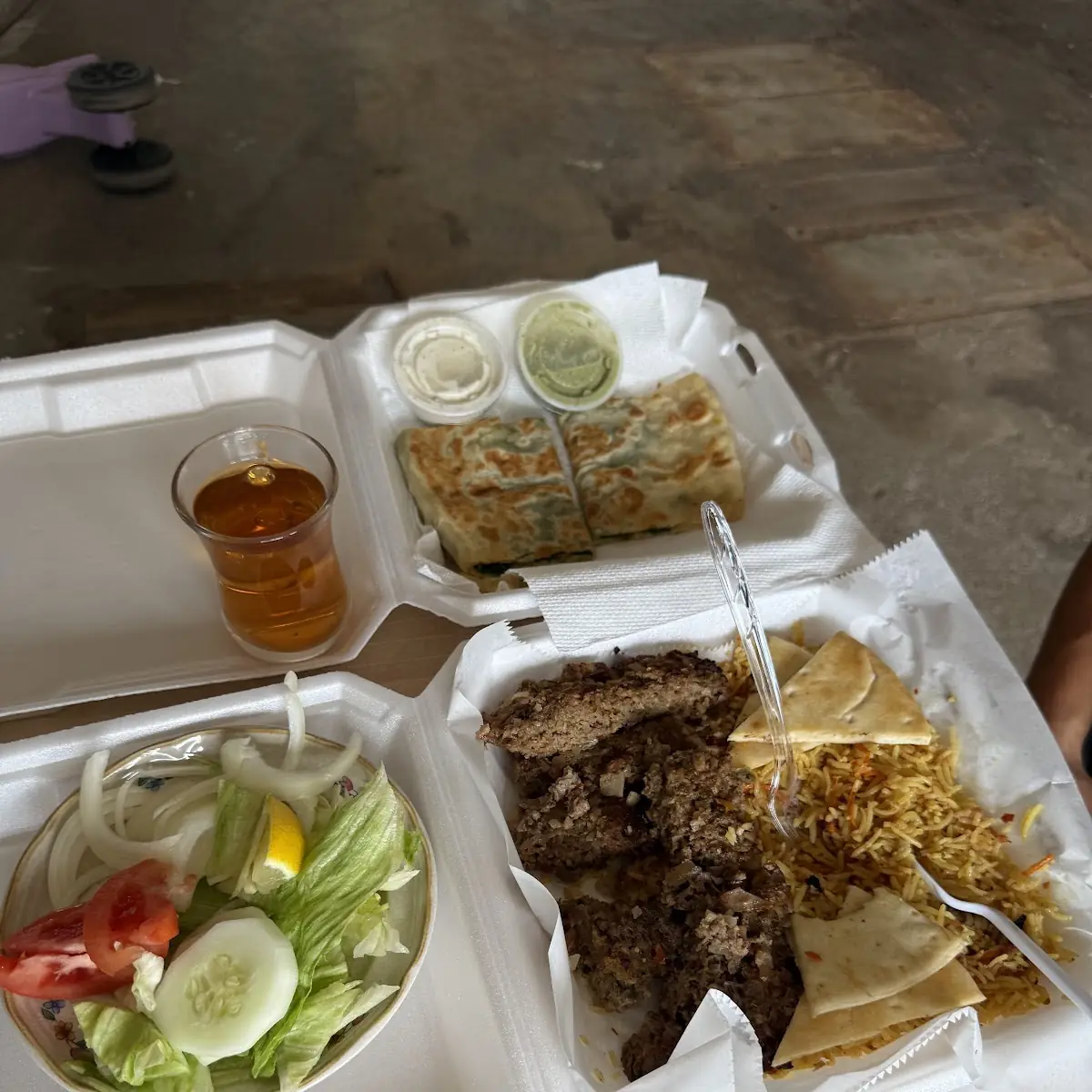 Flatbread and Salad