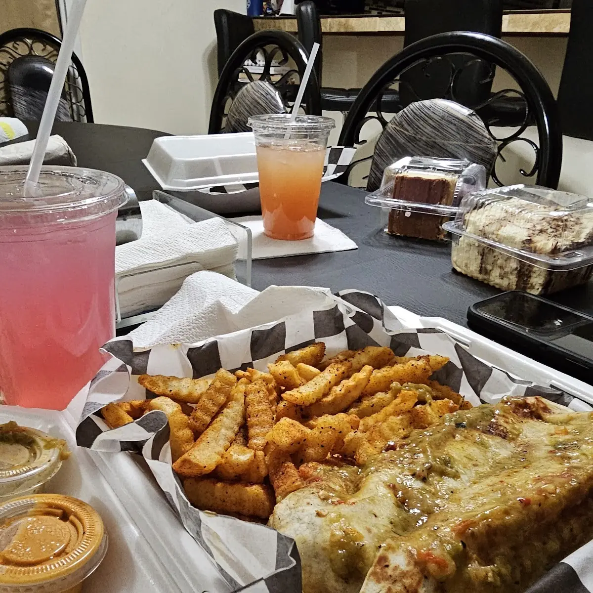 Green Chile Burrito with Fries