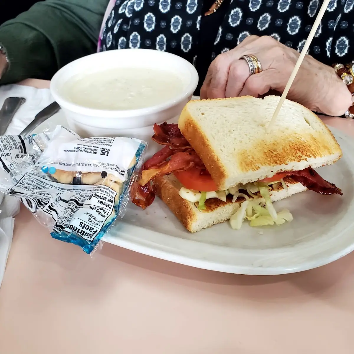 Soup and Half blt Sandwich