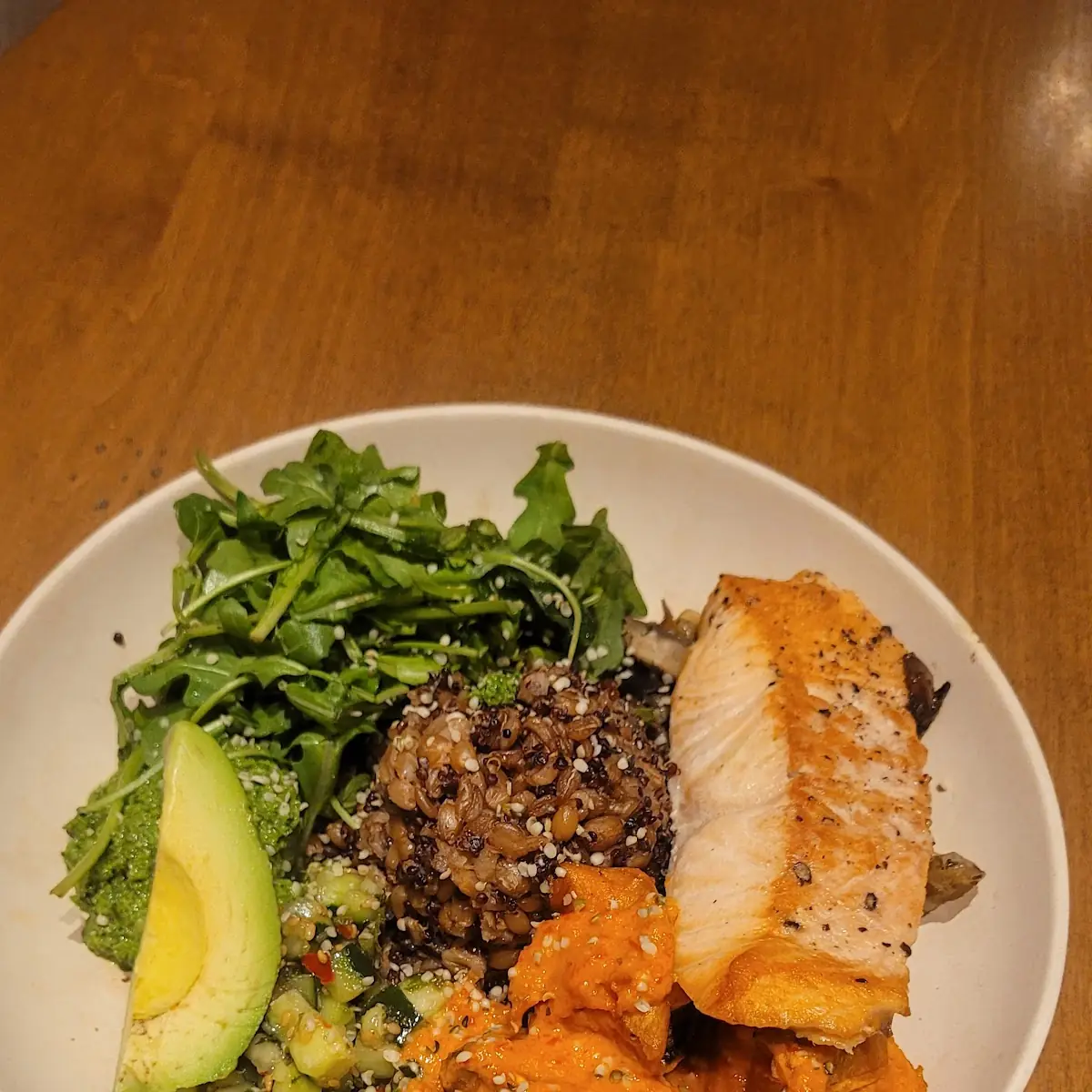 Mother Earth Bowl with Grilled Salmon