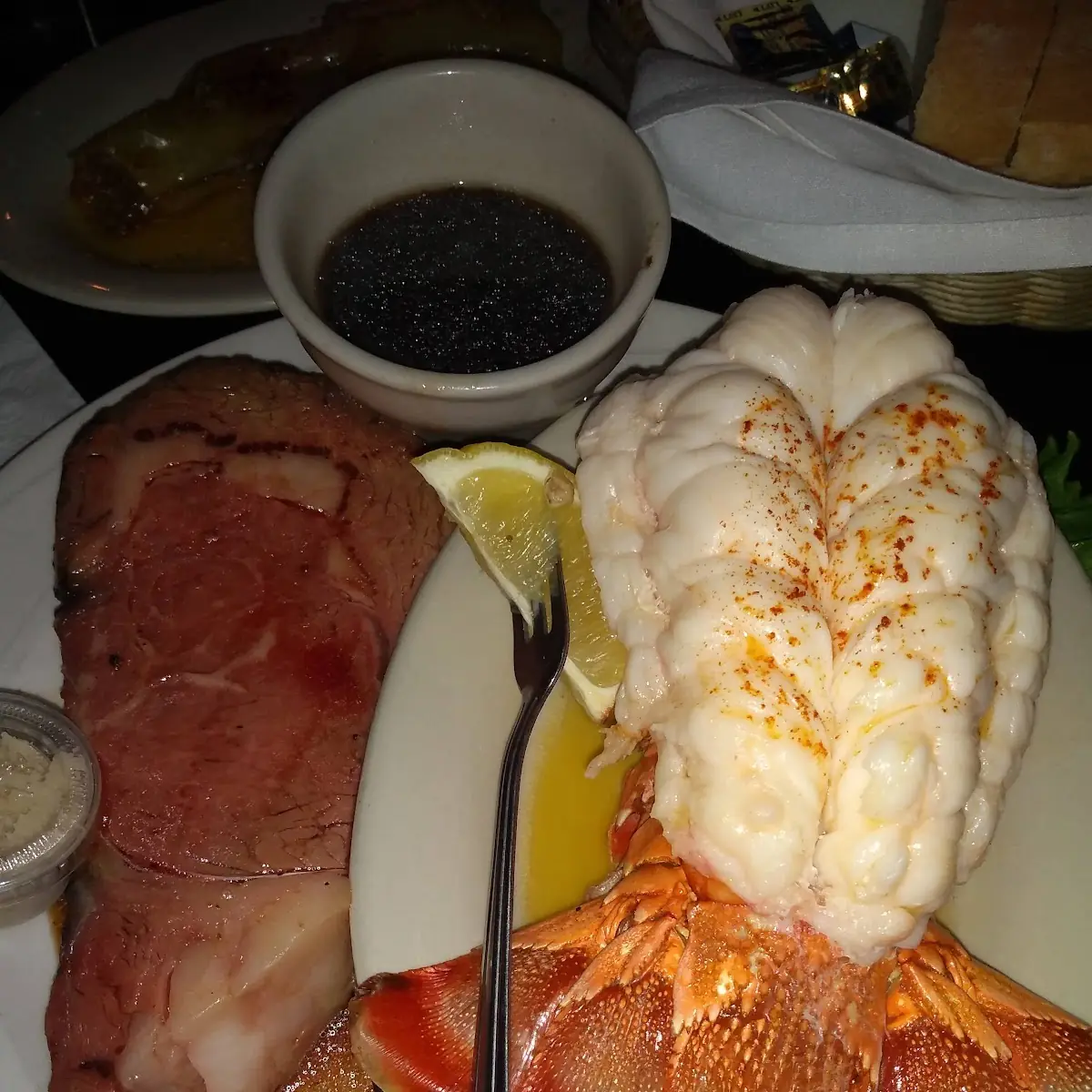 Queen Prime Rib Dinner and Lobster Tail