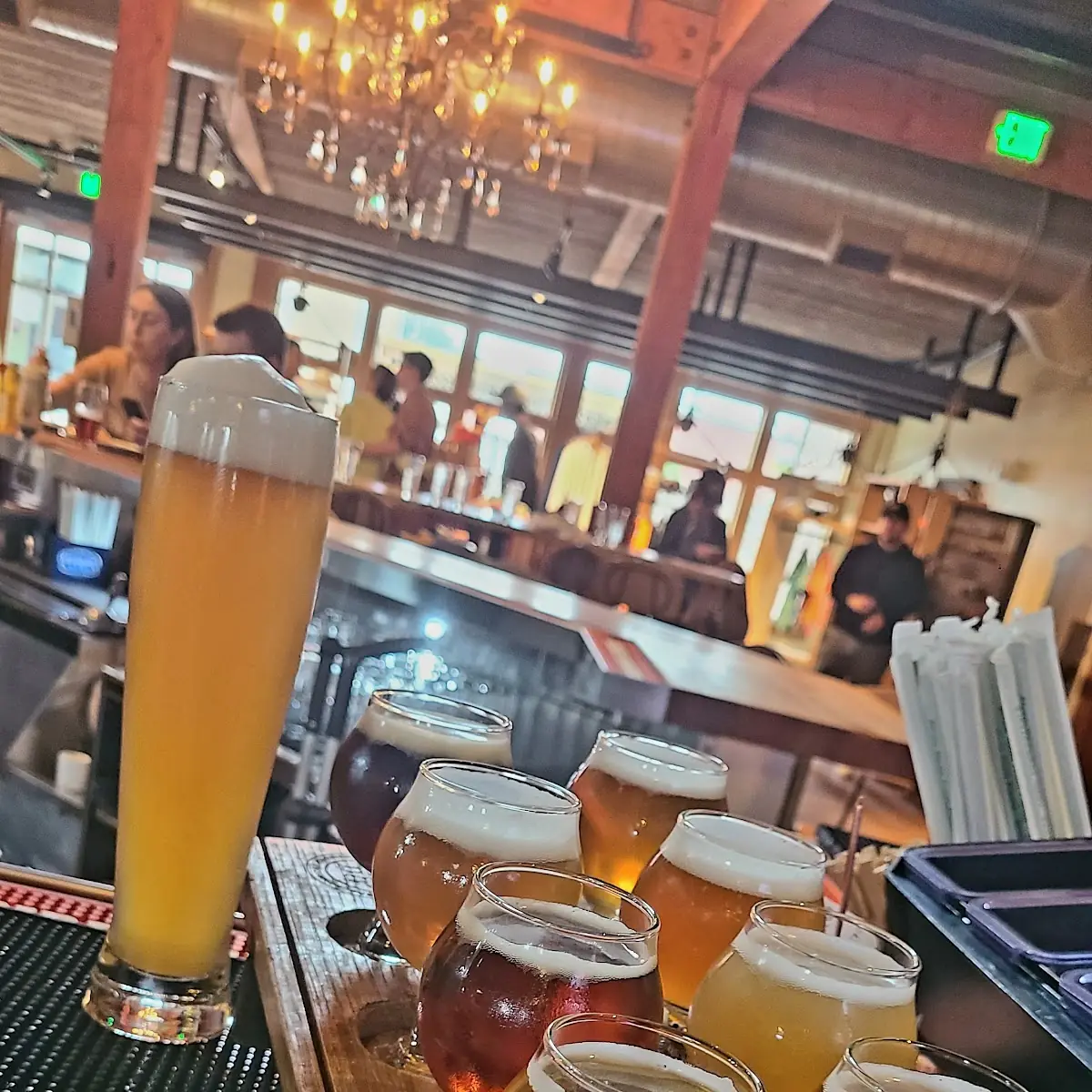Beer Flight and a Wheat Beer
