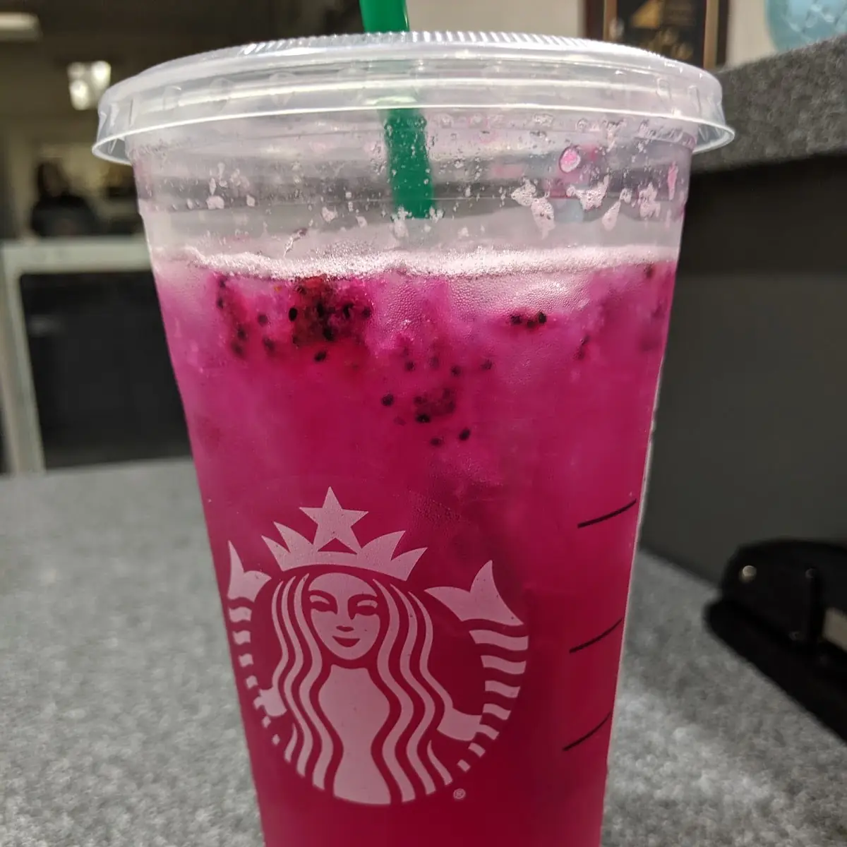 Mango Dragon Fruit Refresher Made with Water