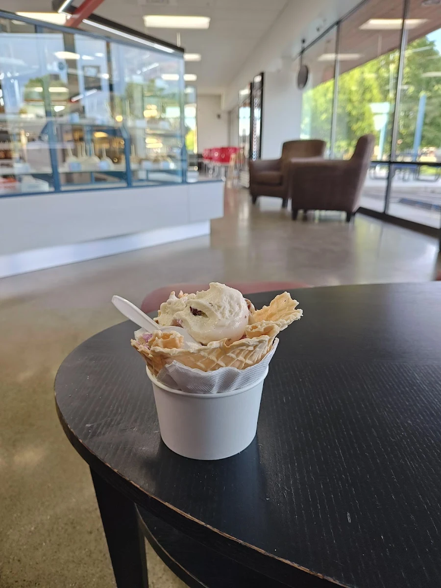 Raspberry Cheesecake with Waffle Cone