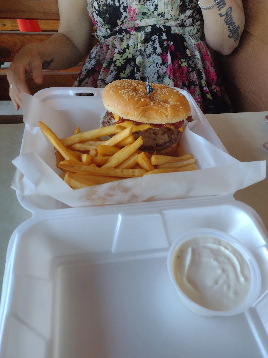Bacon Cheese Burger with Fries