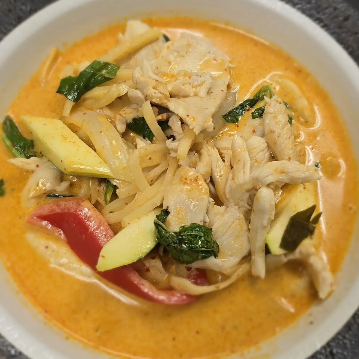 Curry Shredded Chicken Noodle Soup