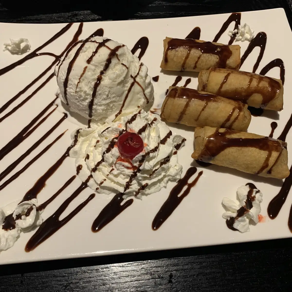 Fried Bananas and Ice Cream