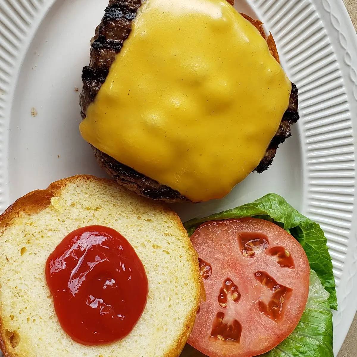 Cheese Burger and Fries