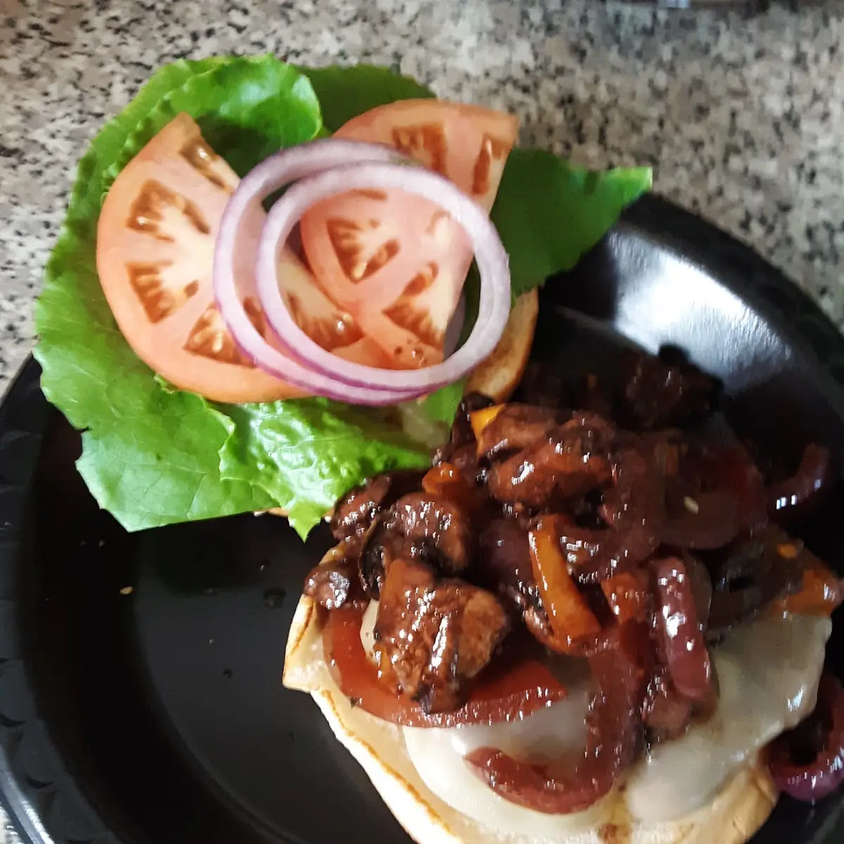 Vino Mushroom Swiss Burger
