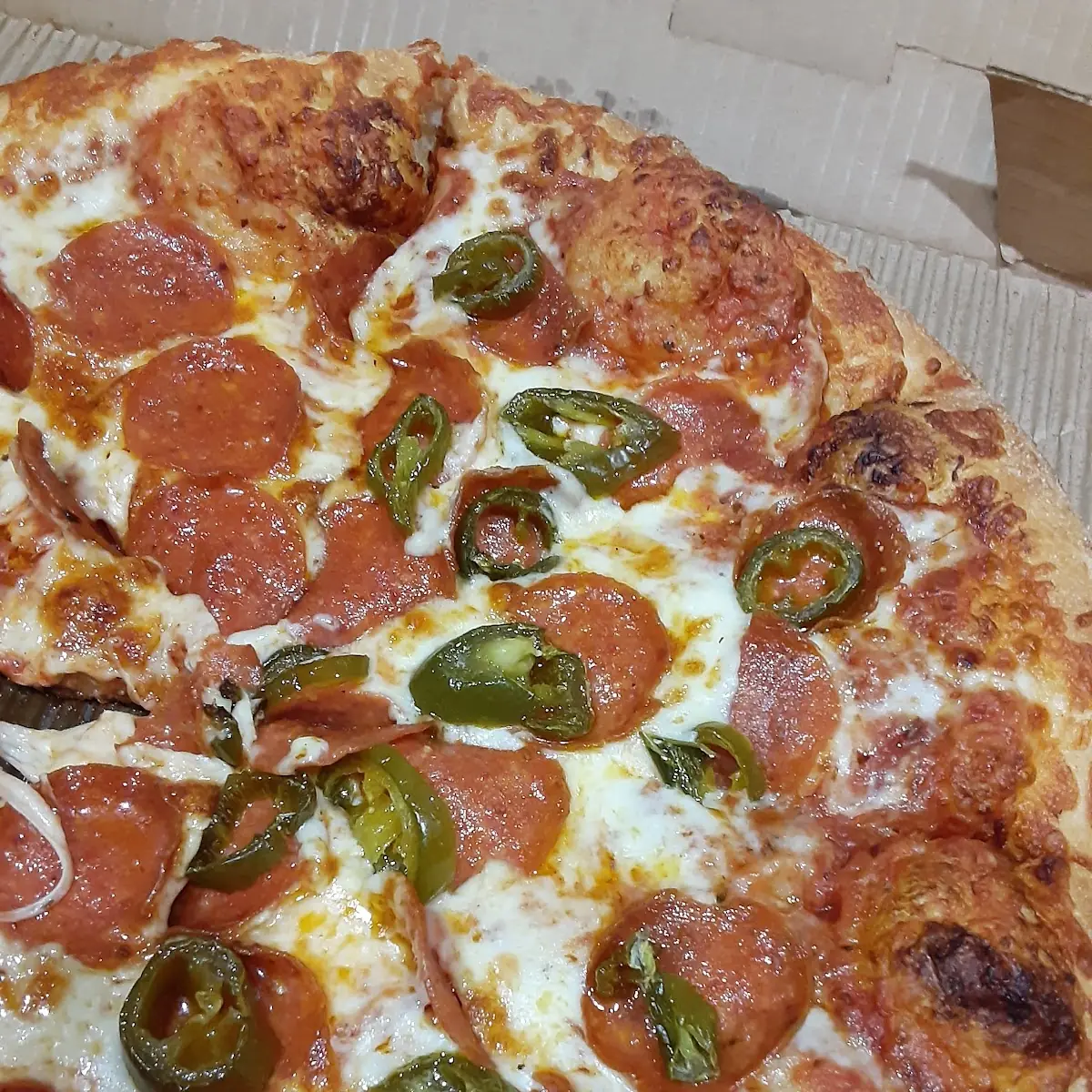 Pepperoni Pizza with Jalapenos