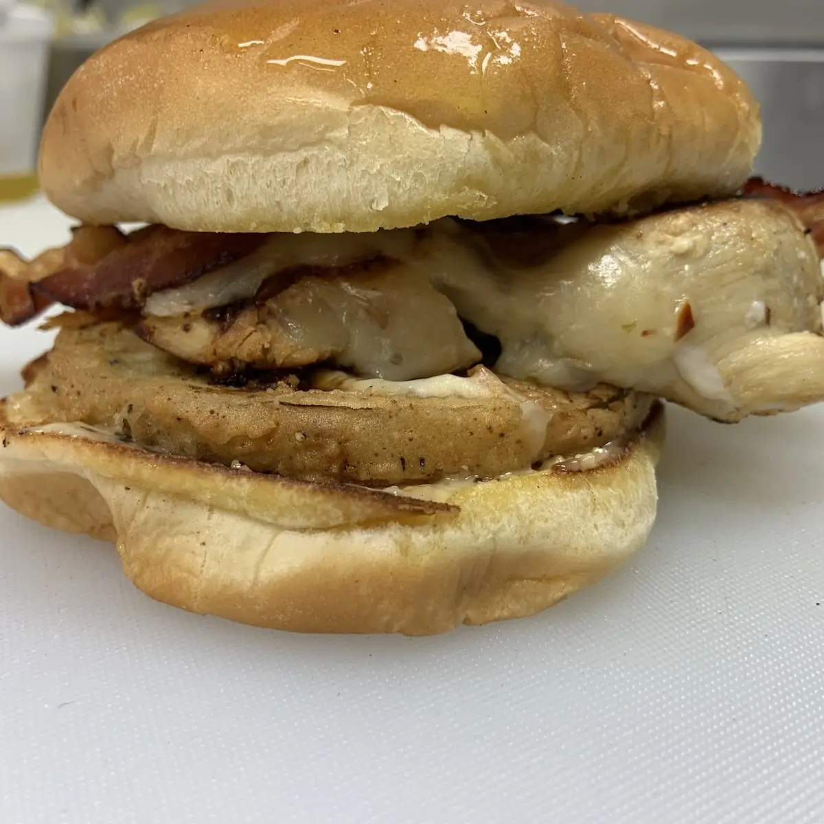 Fried Green Tomato Grilled Chicken Sandwich