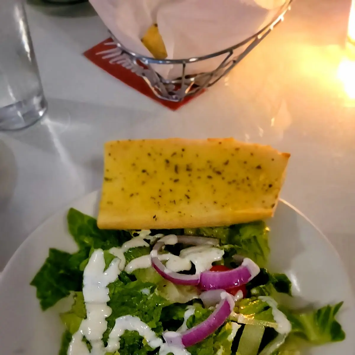 House Salad and Garlic Bread