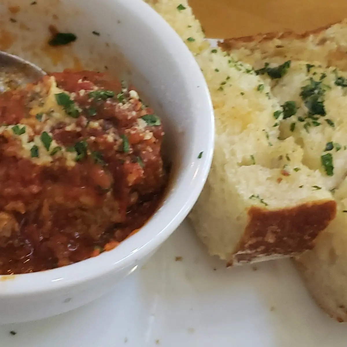Meatballs and Garlic Bread