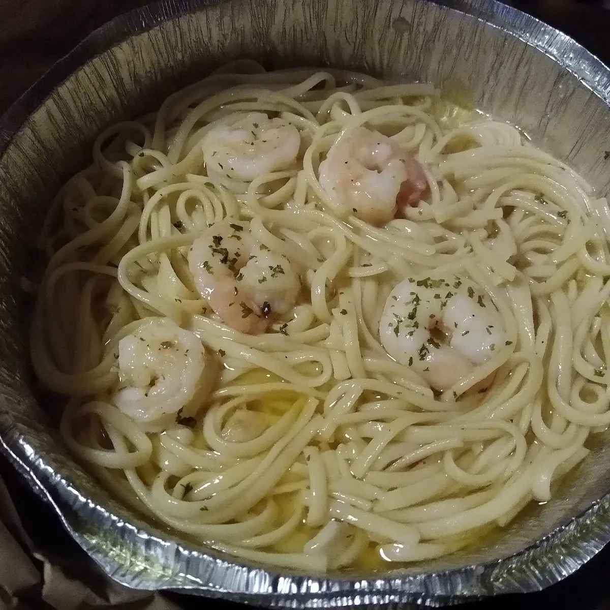 Linguini and Shrimp in Garlic Sauces
