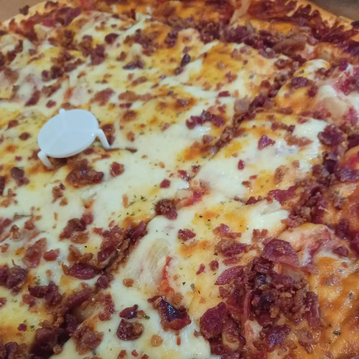 Thick Crust American Bacon and Pineapple Pizza