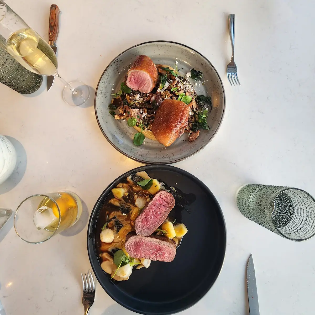 Elk Loin and Dry Aged Duck