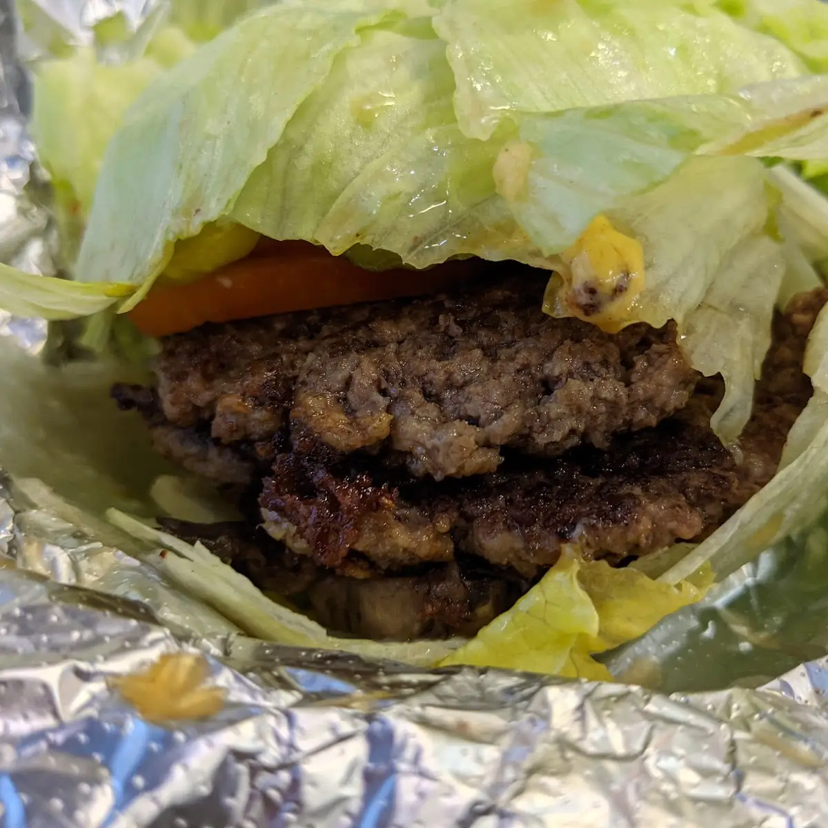 Bacon Cheeseburger on Lettuce Wrap