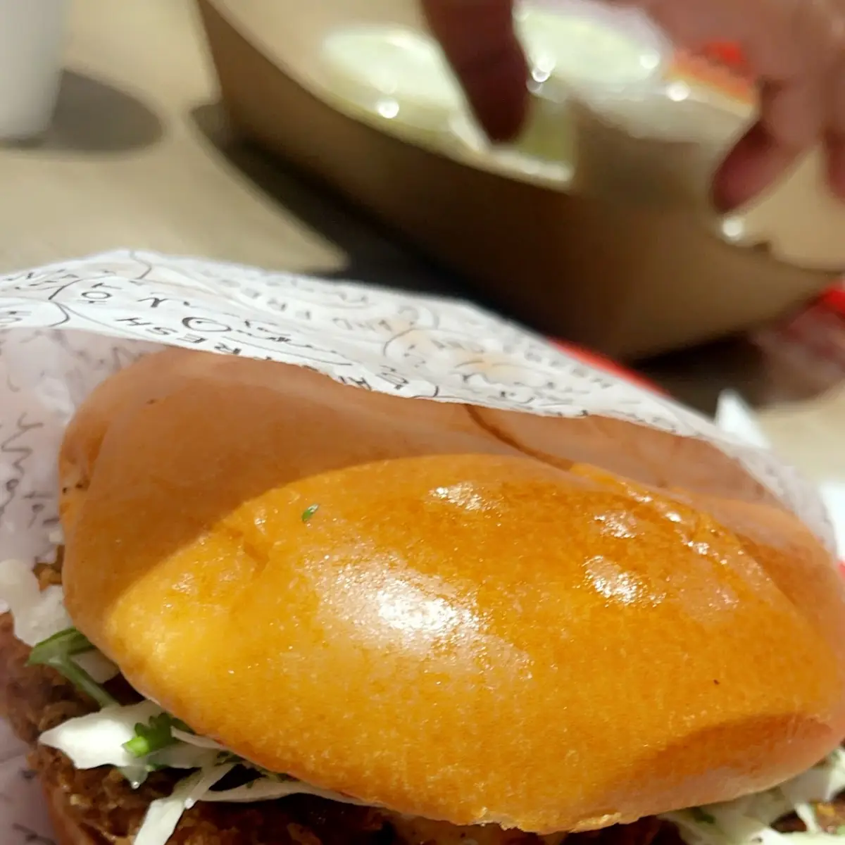 Chicken Burger with Cheese Fries