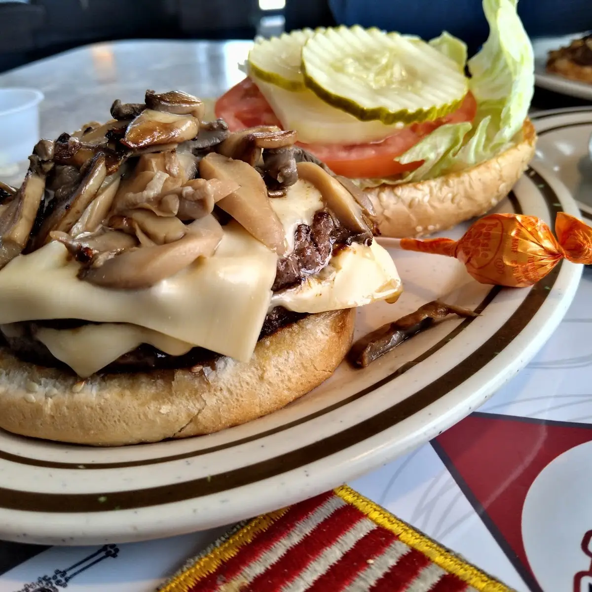 Mushroom Swiss Burger