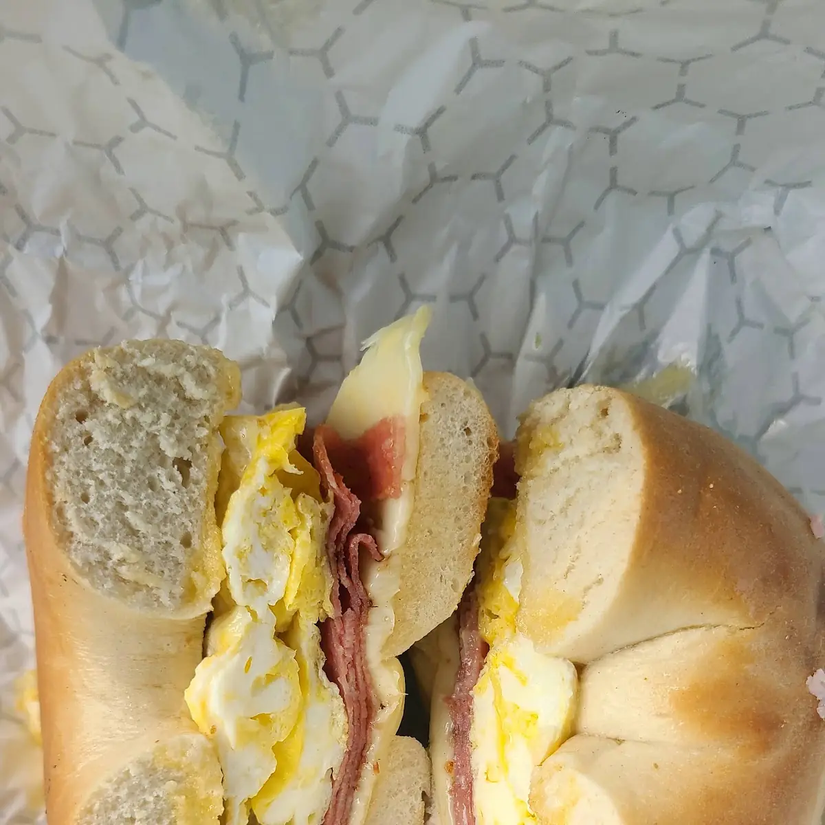 Taylor Ham Egg and Cheese Bagel