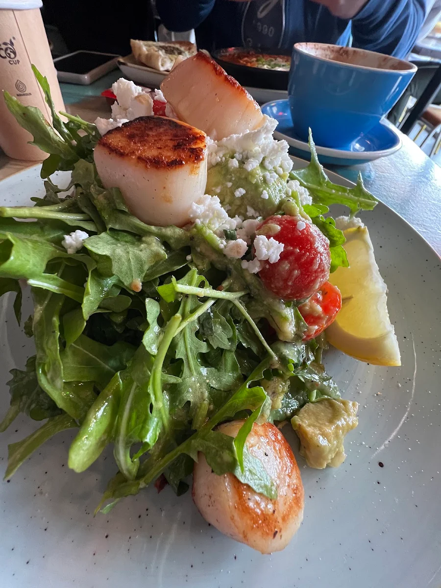 Scallop Avocado Toast, Pool Coffee Eatery