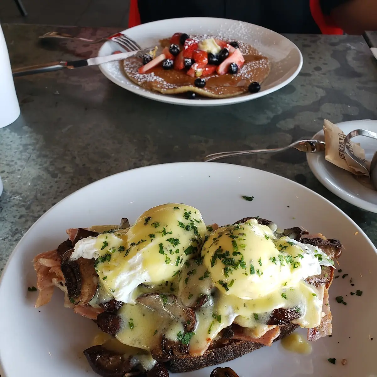 Eggs Benedict with a Side of Bacon