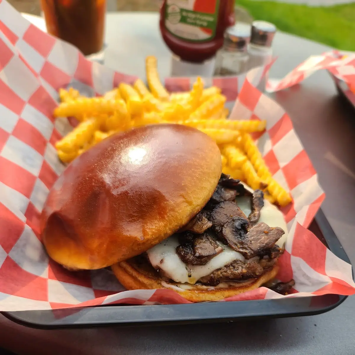 Mushroom and Swiss Burger