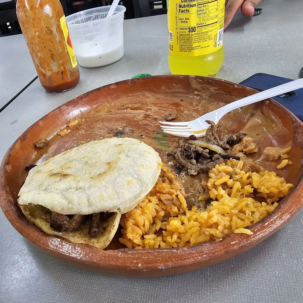 Gorditas De Carne Asada Plate