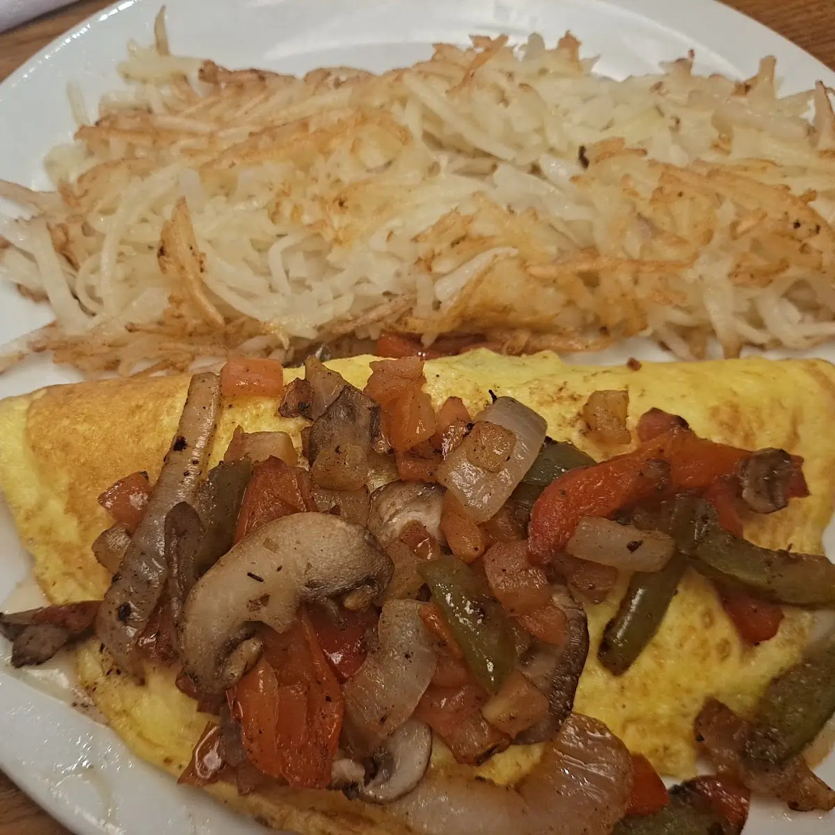 Veggie Omelette Hash Brown