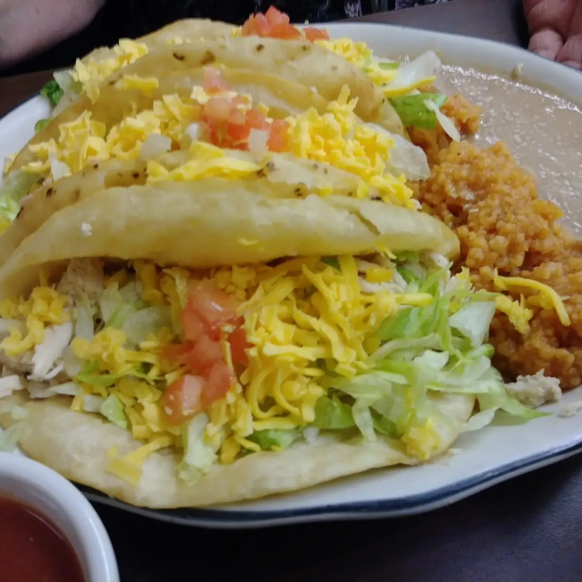 Chicken Tacos on White