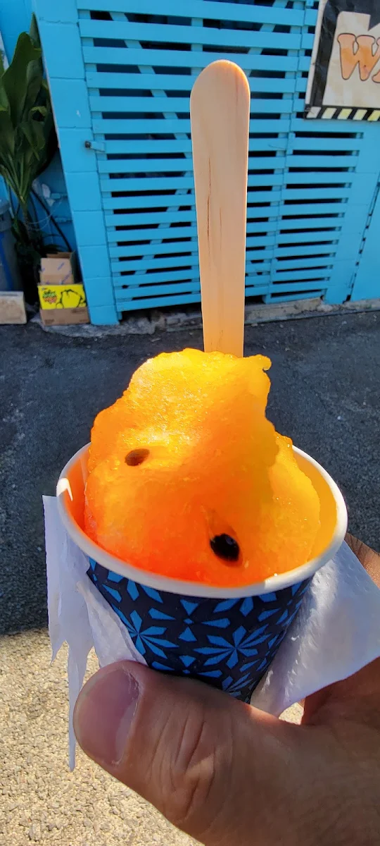 Passion Fruit Flavored Shaved Ice