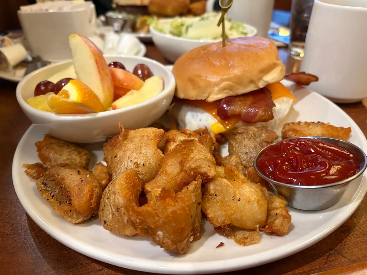 Brown Potatoes and Fruit Bowl, White Spot