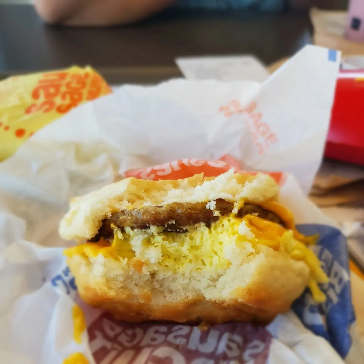 Sausage Biscuit with Egg Add American Cheese