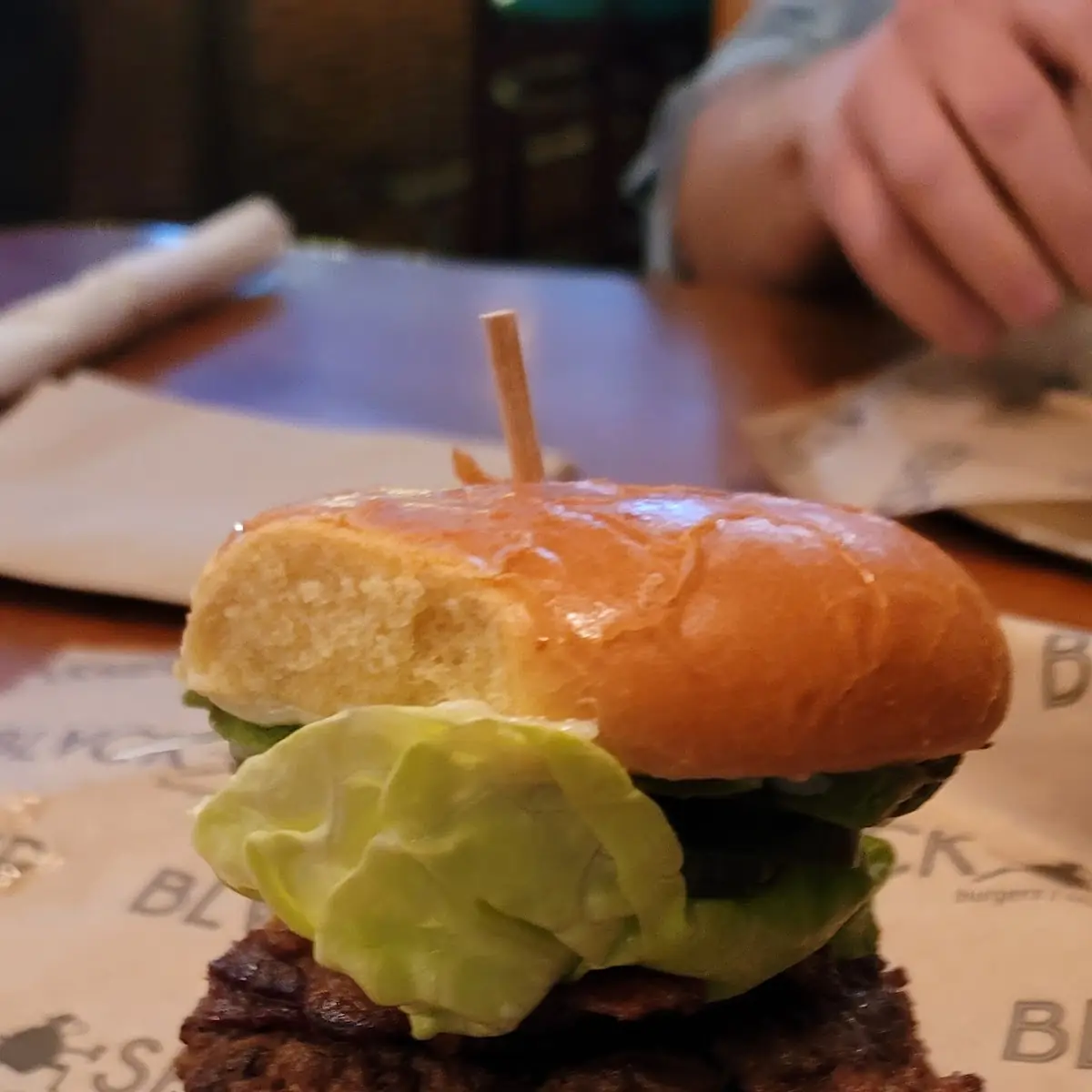 Smashed Burger with Pickles and Cheese