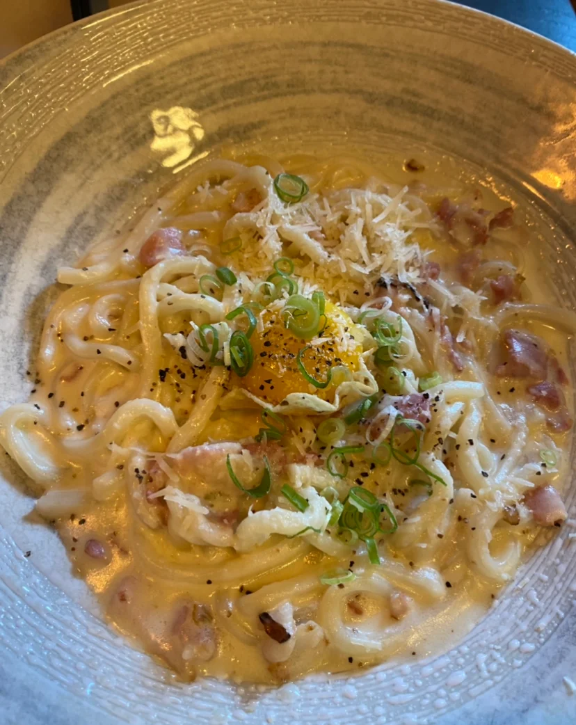 Bacon Carbonara Udon