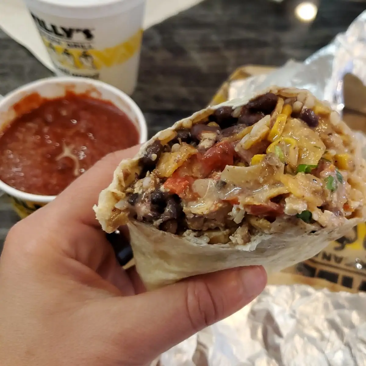Chicken Burrito and Burrito Bowl
