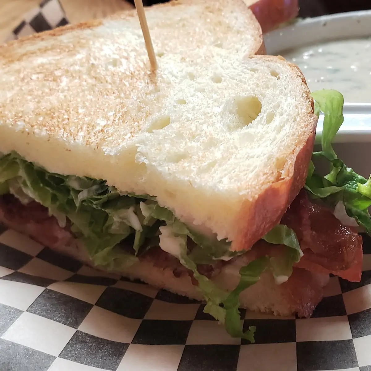 blt Sandwich with Clam Chowder