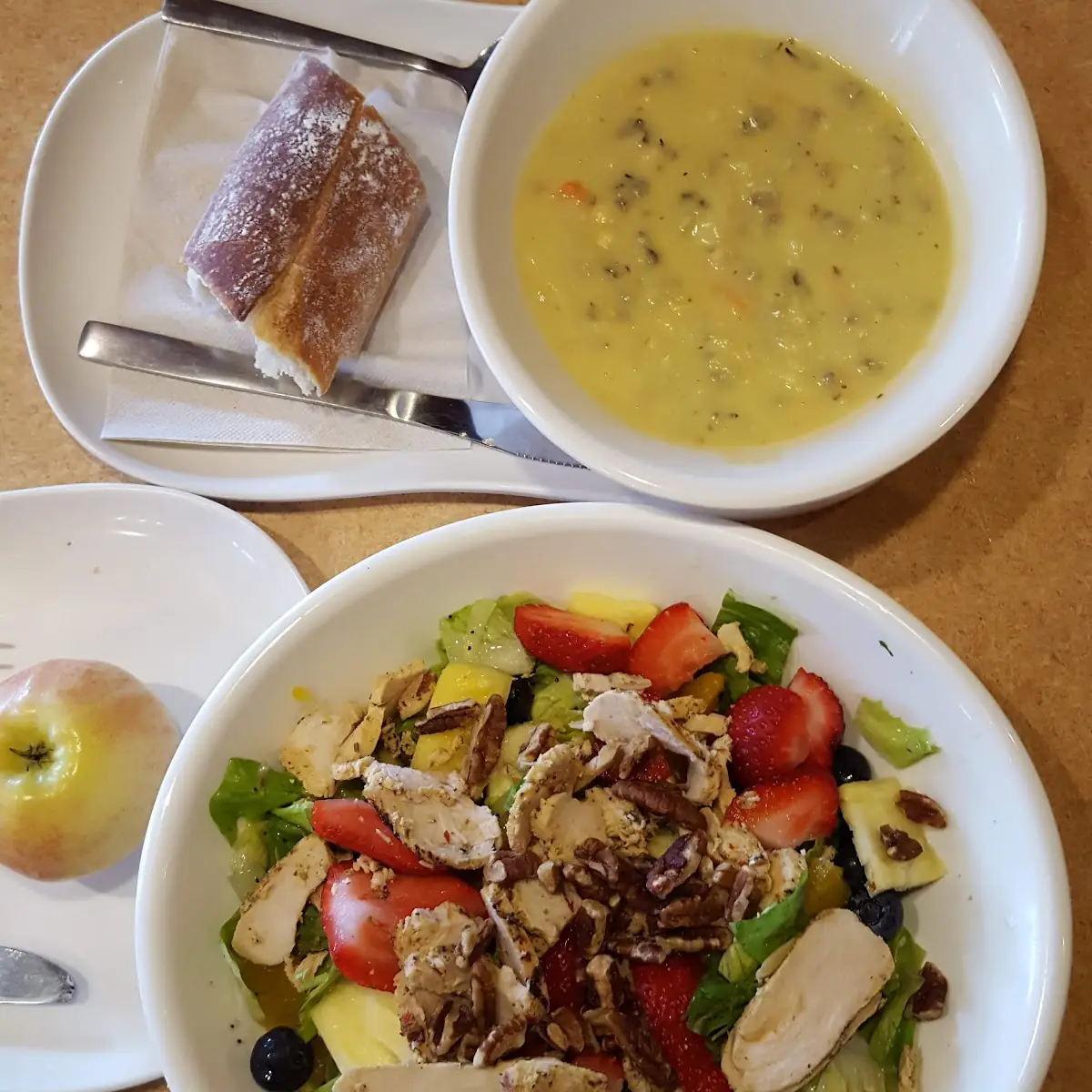 Wild Rice Soup & Strawberry Salad