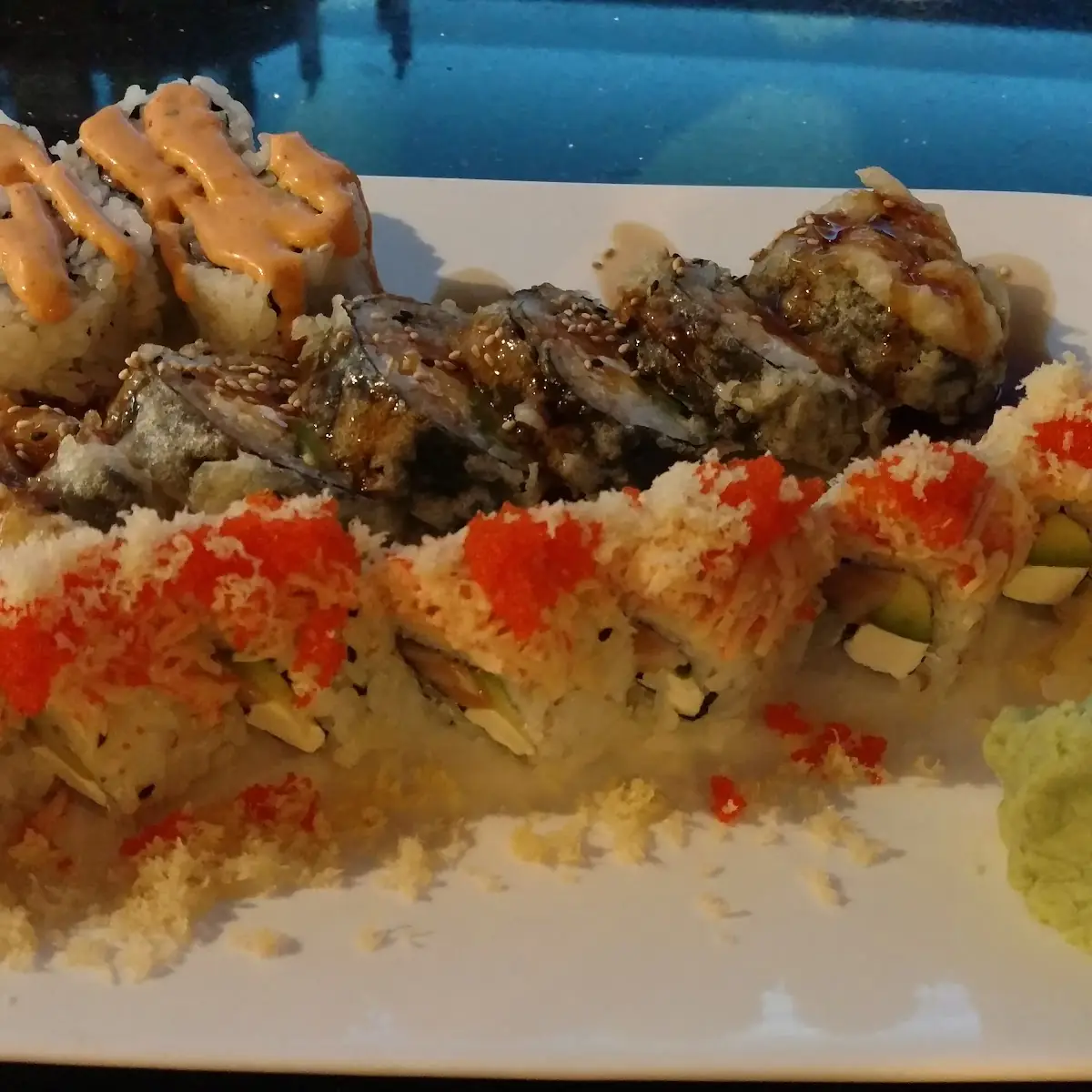 Spicy Salmon with Cucumber Roll