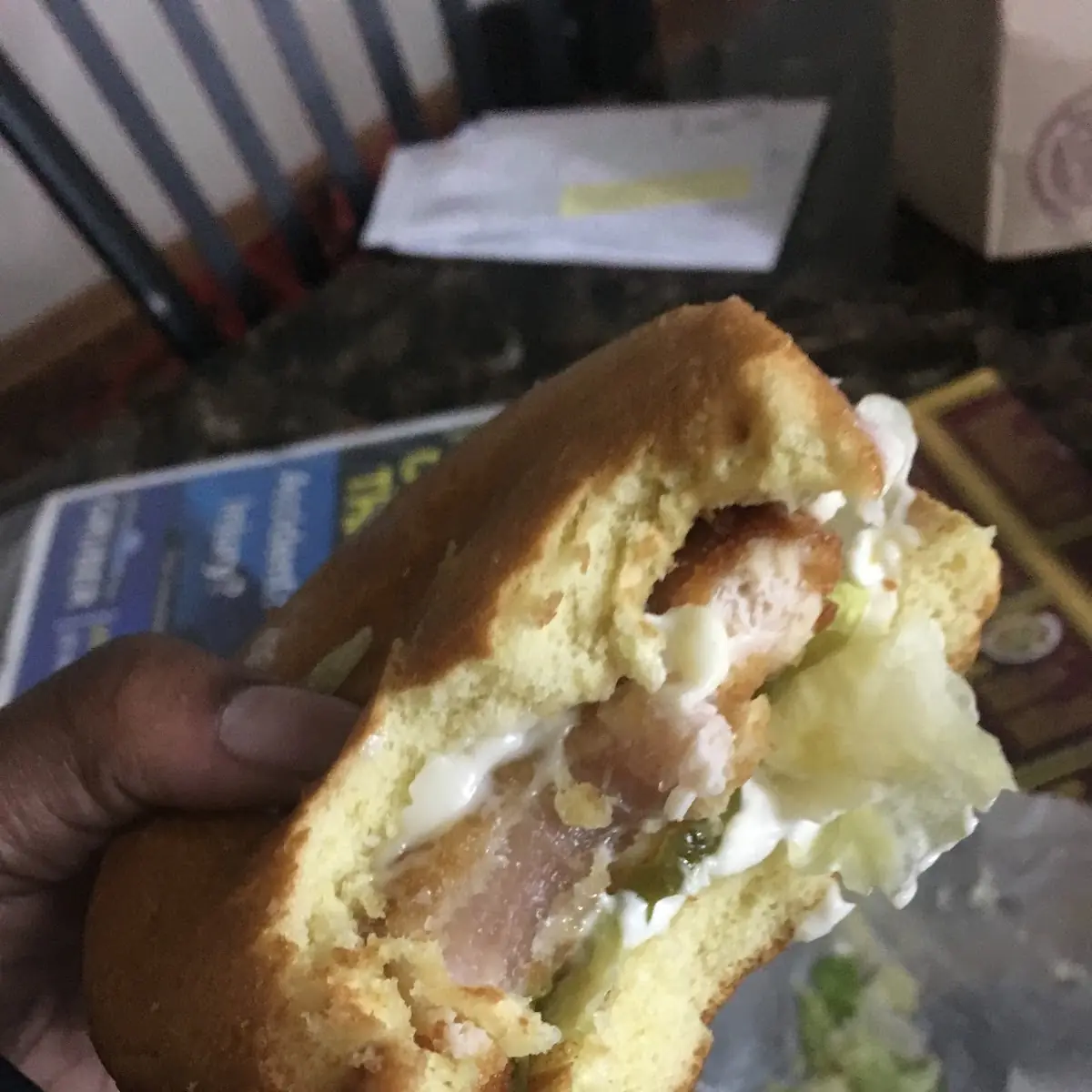Raw Chicken Sandwich