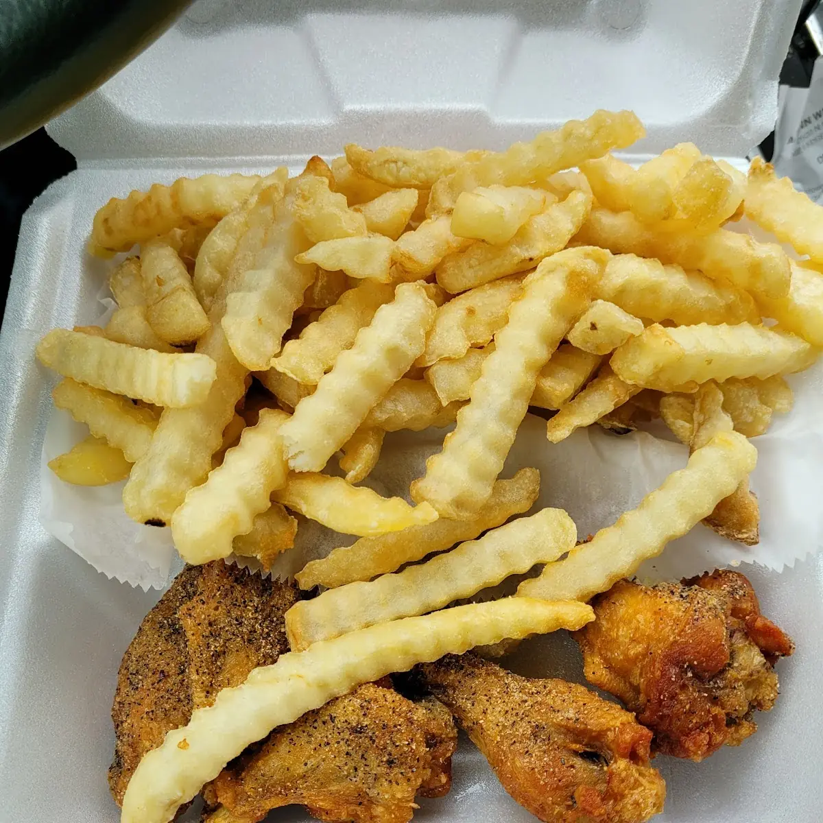 Lemon Pepper Wings and Fries