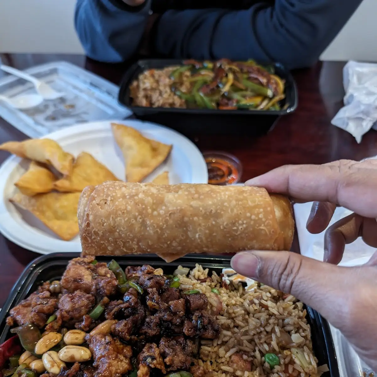 Fried Rice with Kung Pao Chicken