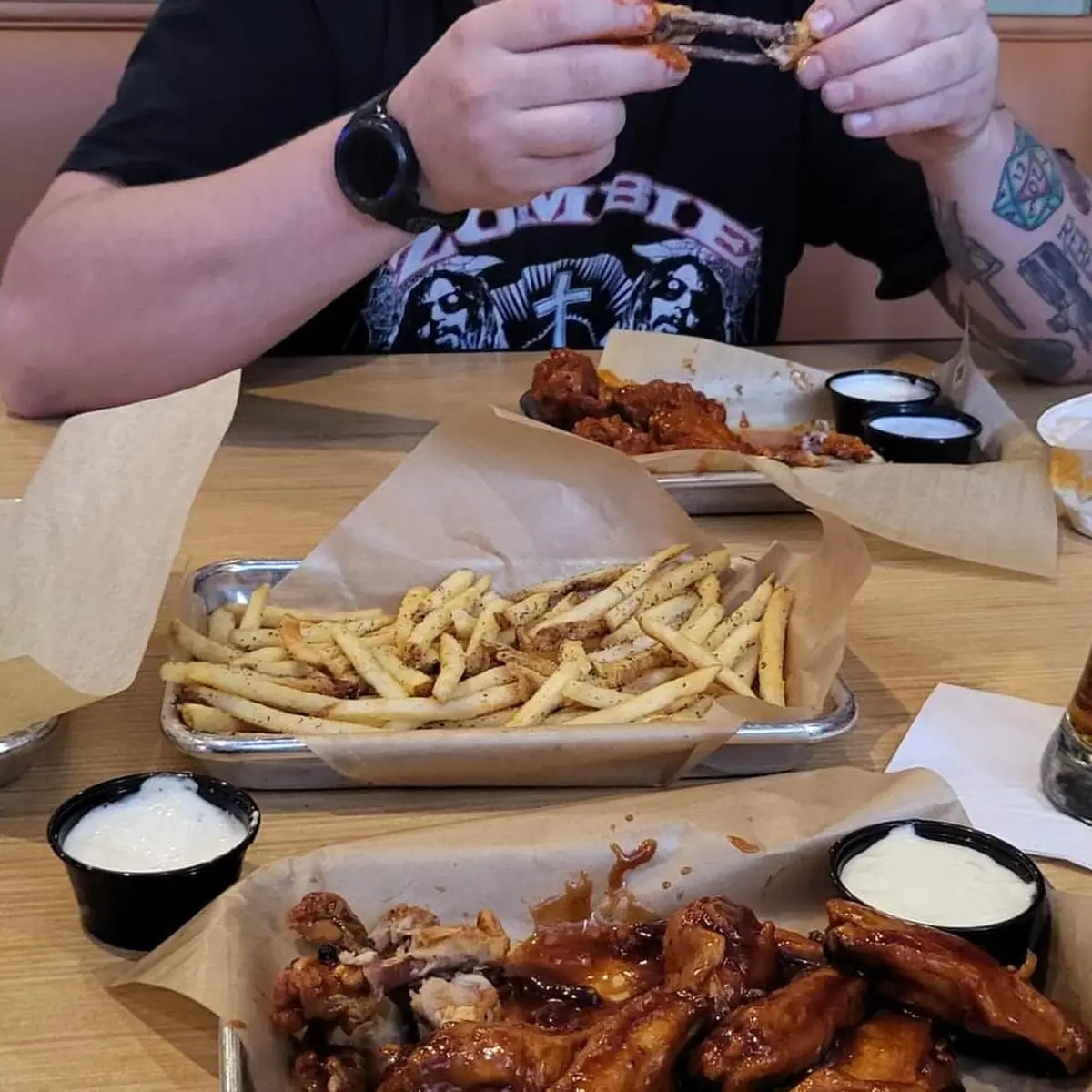 Chicken Wings and Fries