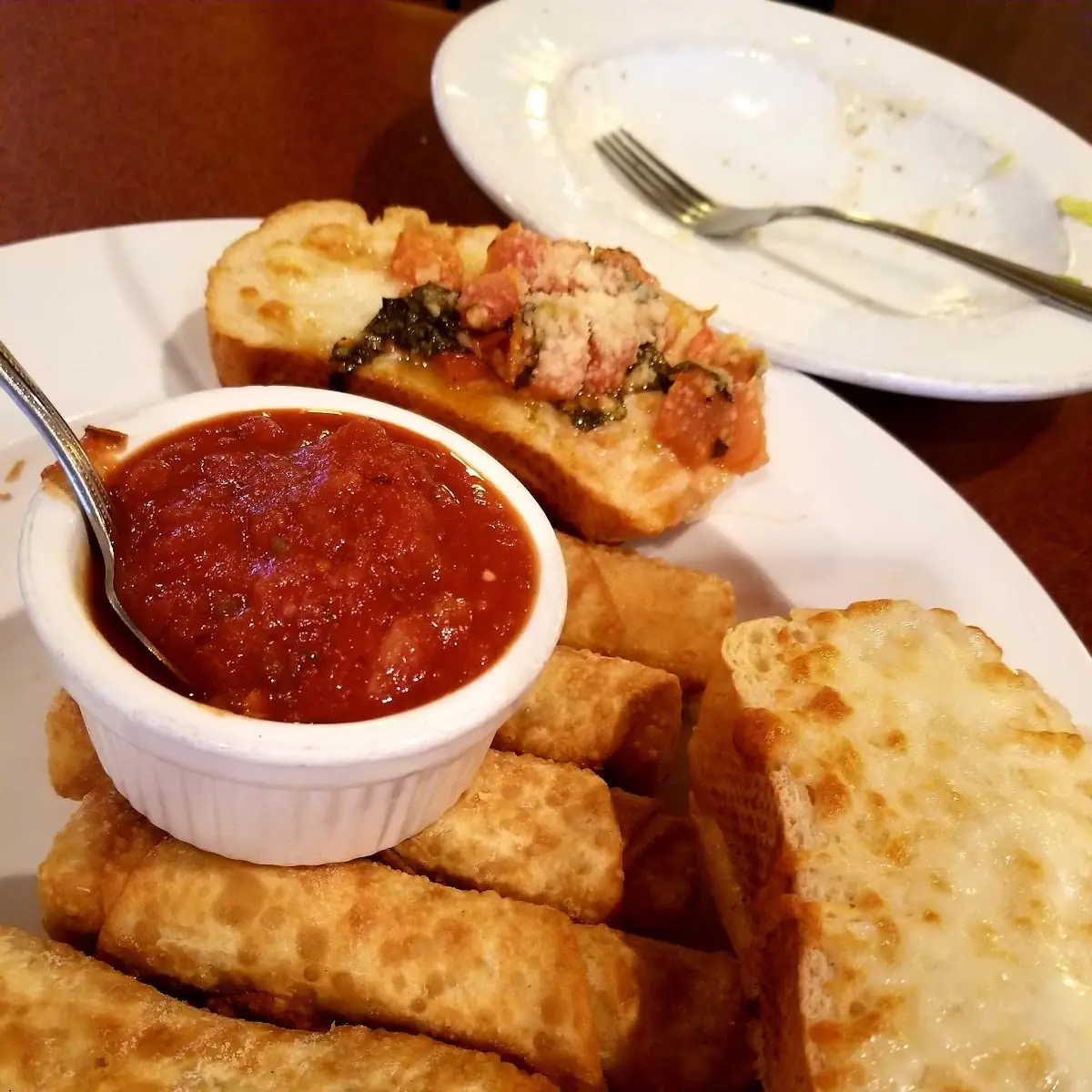 Mozzarella Sticks Garlic Cheese Bread Bruschetta