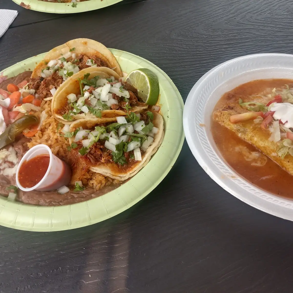 Tacos and a Chili Relleno