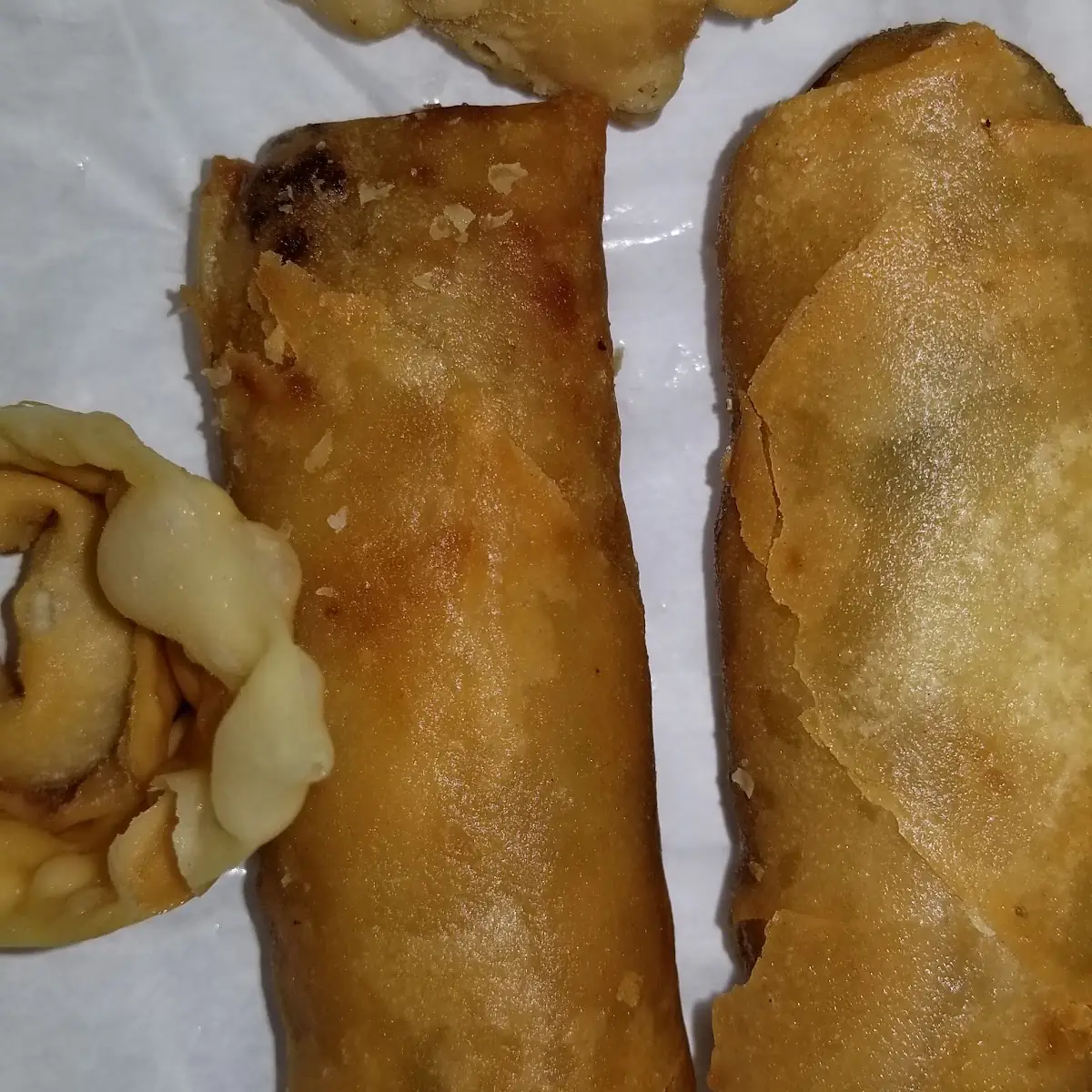 Egg Rolls and Crab Puffs