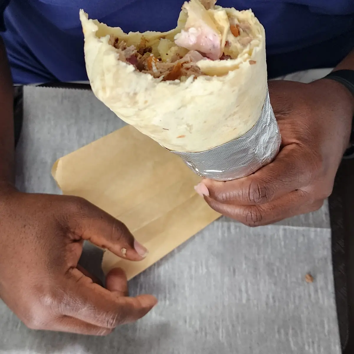 Lamb and Steak Wrap with Garlic Sauce